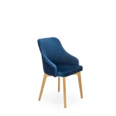 TOLEDO CHAIR 2, OAK HONEY / DARK BLUE